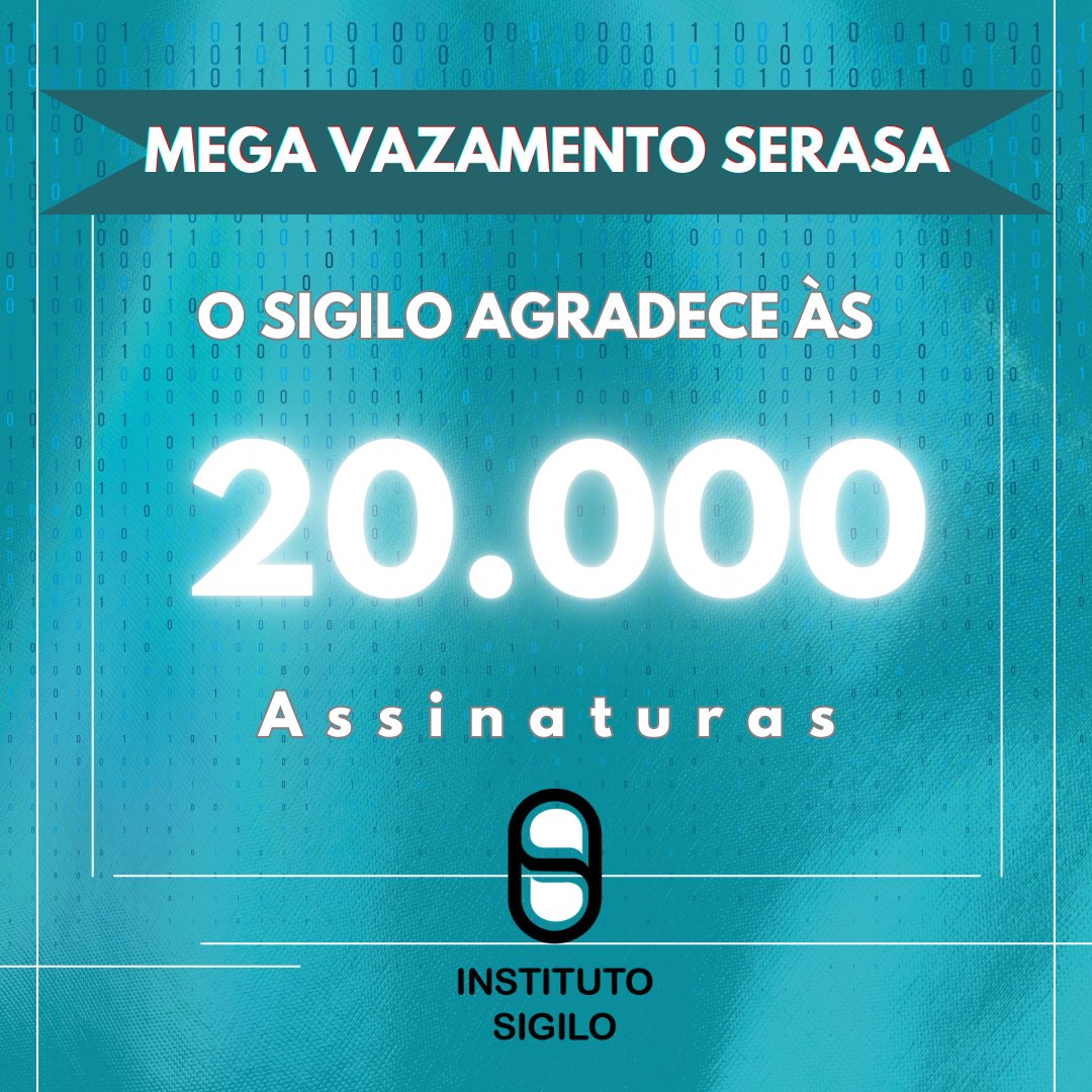 Leia mais sobre o artigo Campanha MEUS DADOS VAZARAM DO SERASA tem mais de 20 mil assinaturas